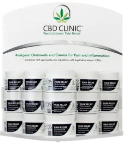 CBD CLINIC™ Level 5 Pain Relief Fully Loaded Display With 15 Jars Of Ointment