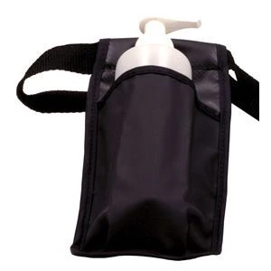 Washable Massage Bottle Holster With Bottle And Pump - Single - Black