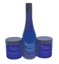 Keyano Peppermint Stick Package - Butter Cream, Body Scrub & Massage Oil