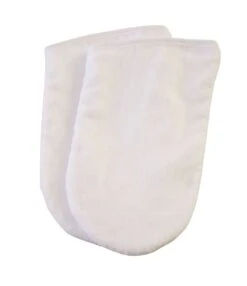 Insulated Terry Velour Mitts - White, 1 Pair