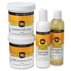 Lotus Touch Classic Massage Kit - Massage Cream, Lotion & Oil