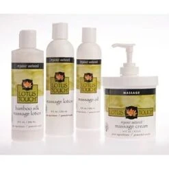 New Lotus Touch Massage Lotion, Cream & Oil Kit