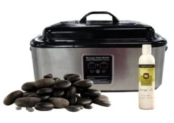 Signature Hot Stone Massage Set Without Chakra Stones Includes Hot Stones, Stone Warmer & Massage Oil