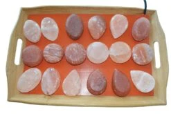 Saltability Himalayan Salt Stone Bamboo Warming Tray
