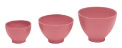 Pink Rubber Mixing Bowls, Set Of 3