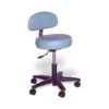 Doctor Stool W/Back Support 18"-23" Adj H Black