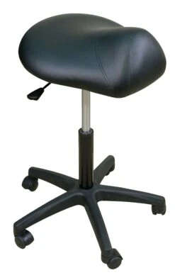 Oakworks® Premium Low Height Saddle Seat Rolling Stool