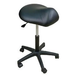 Oakworks® Premium Saddle Seat Rolling Stool - High Height