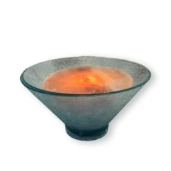 Harmony Salt Himalayan Salt Stone Warmer With Clear Poly Carbonate Bowl Lamp
