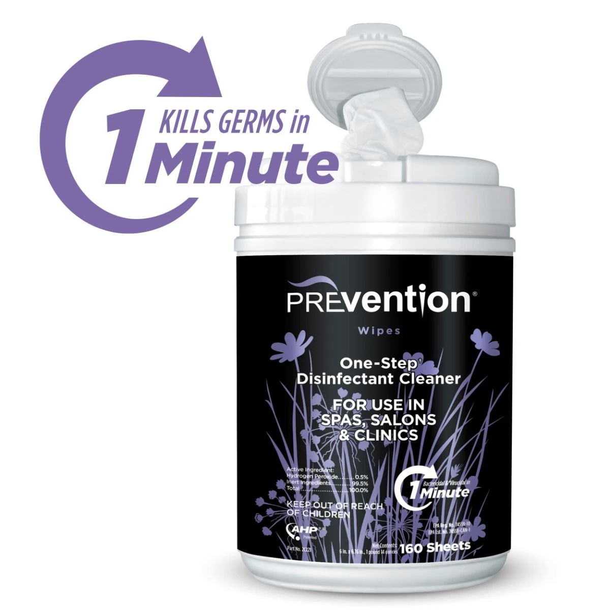 Prevention⢠One-Step Disinfectant Cleaner,160 Count Wipes